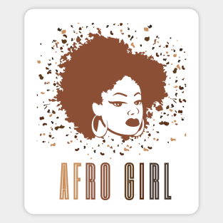 Strong Black Afro Girl African American Melanin Afro Queen Gift Sticker